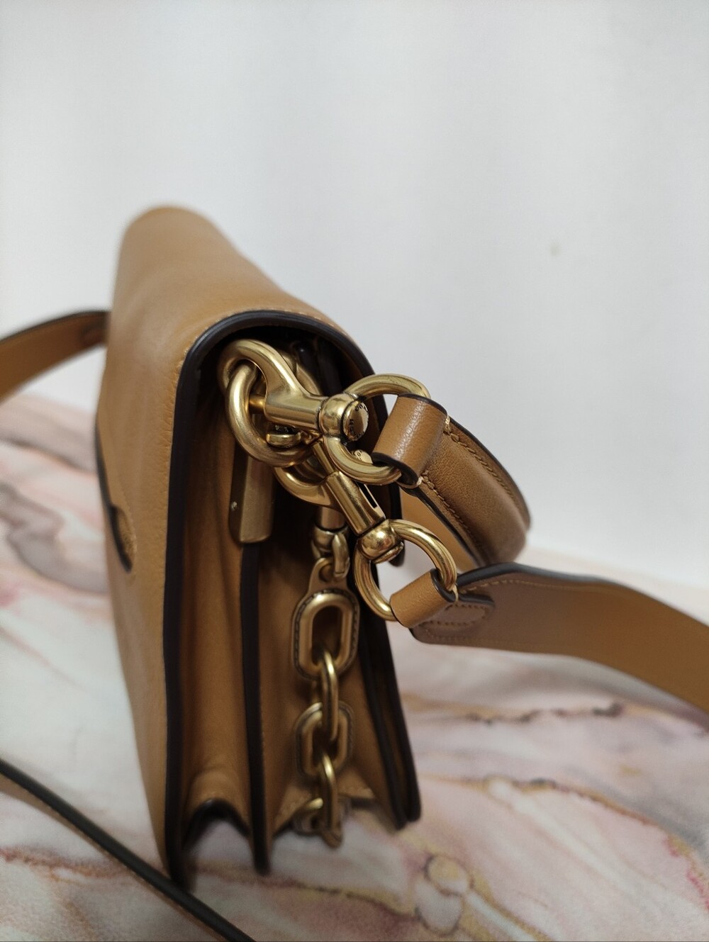 Coach CY919 Chain Tabby Shoulder Bag Honey Brown - Picture 3 of 16